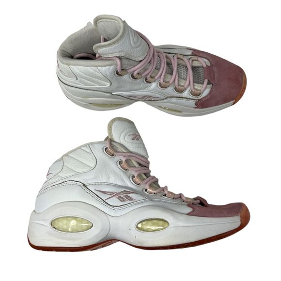 Reebok Question Mid 10 sneaker mens basketball pink toe Allen Iverson collection